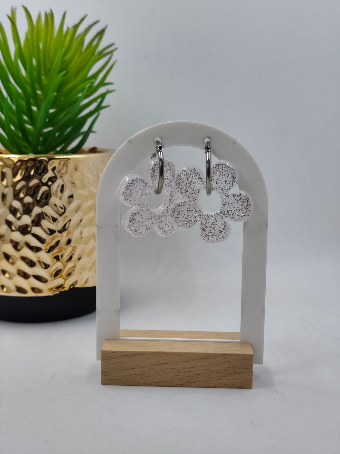 Pampilles paillettes argentées/noires Pampilles paillettes argentées/noires