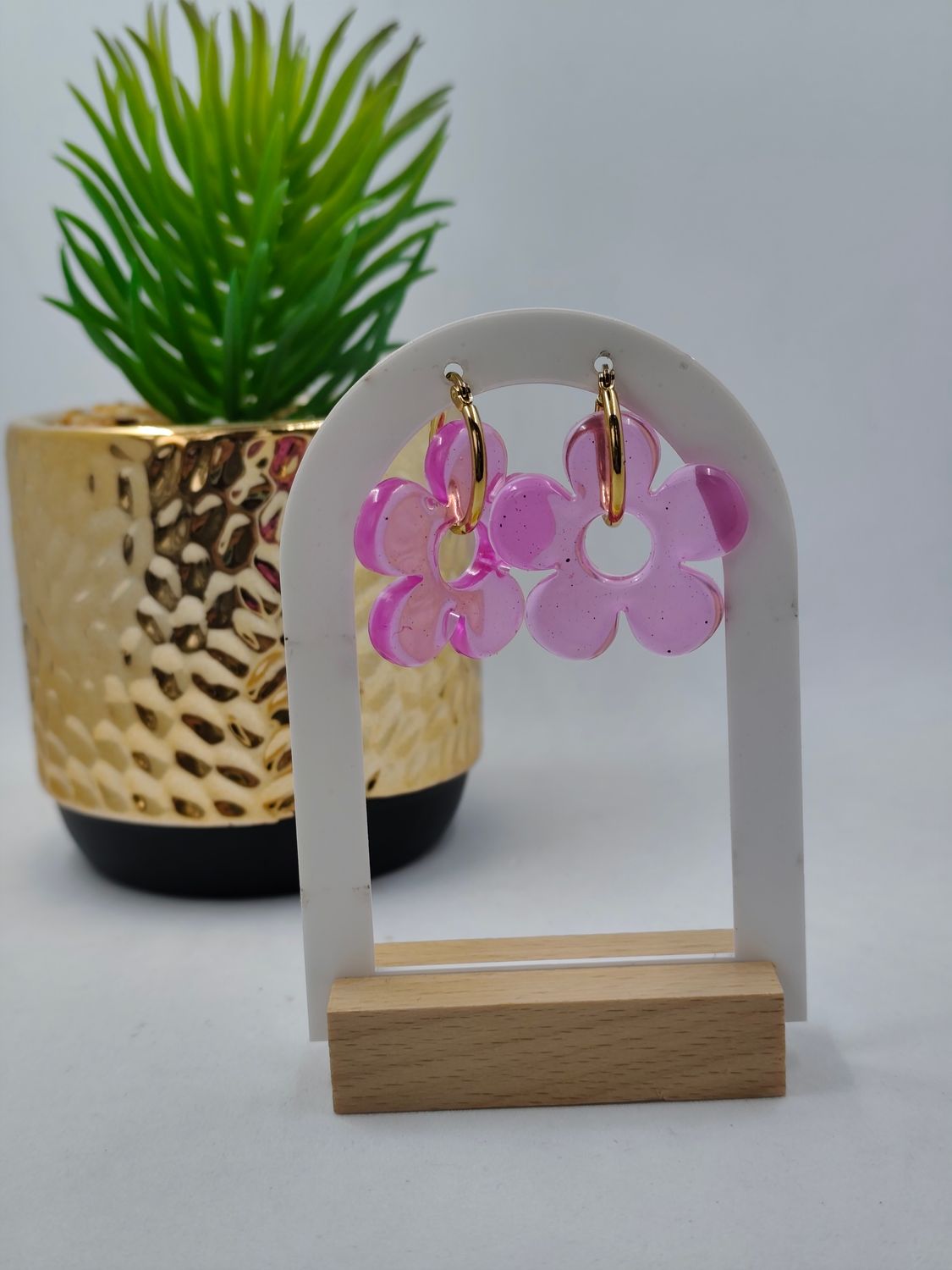 Pampilles rose translucide Pampilles rose translucide