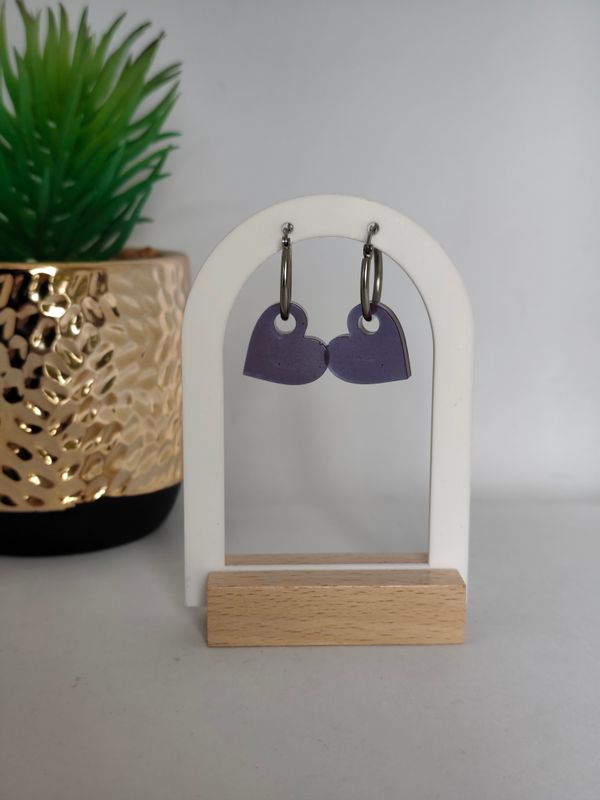 Coeur - prune translucide Coeur - prune translucide