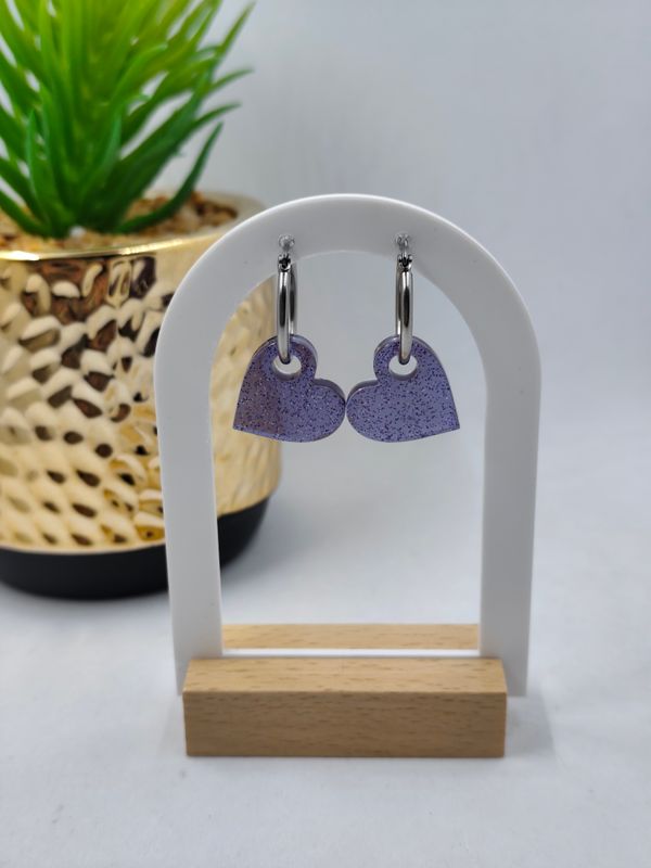 Coeur - violette paillettes Coeur - violette paillettes