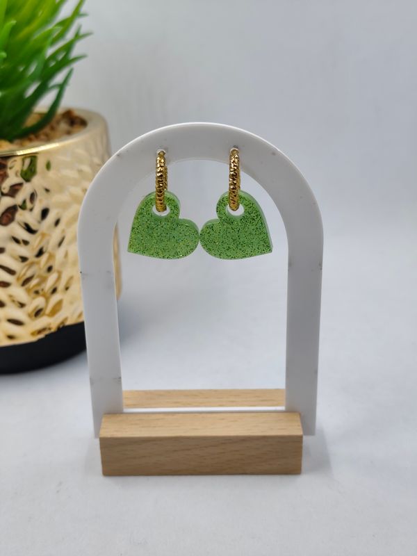 Coeur - vert paillettes doré Coeur - vert paillettes doré