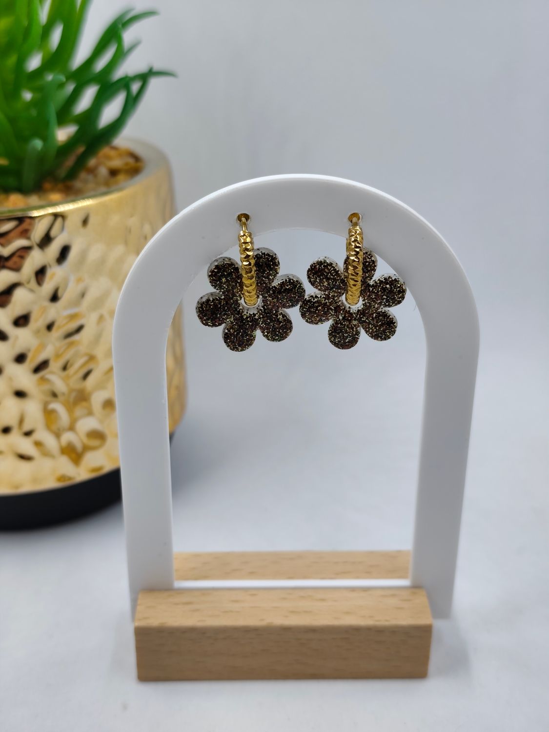 Mim's -  vert / doré paillettes