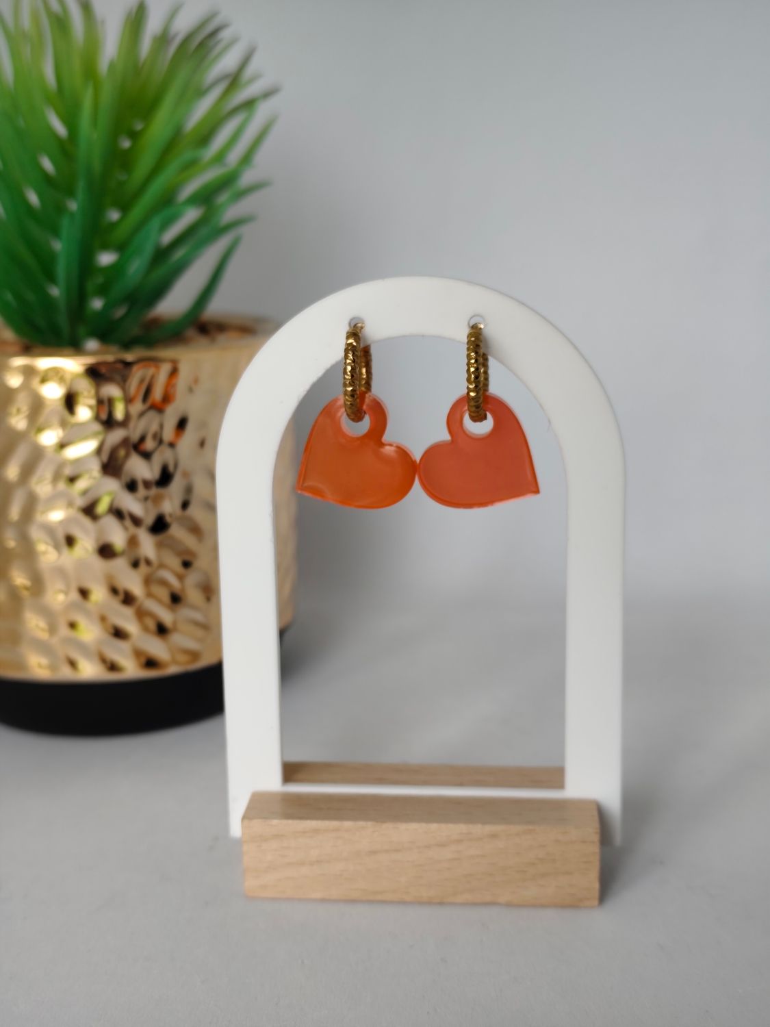 Coeur - orange translucide Coeur - orange translucide