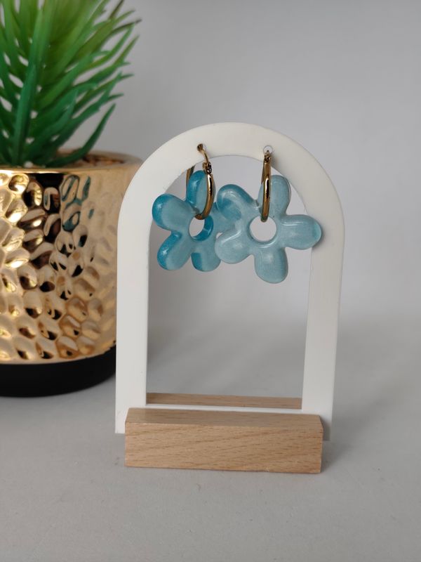 Pampilles bleu translucide Pampilles bleu translucide