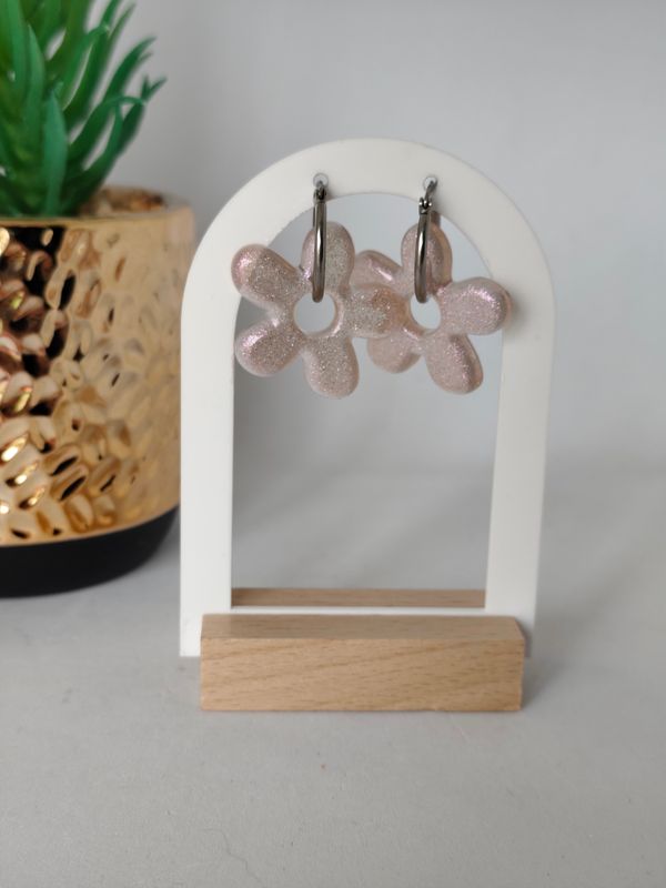 Pampilles paillettes rose translucide Pampilles paillettes rose translucide