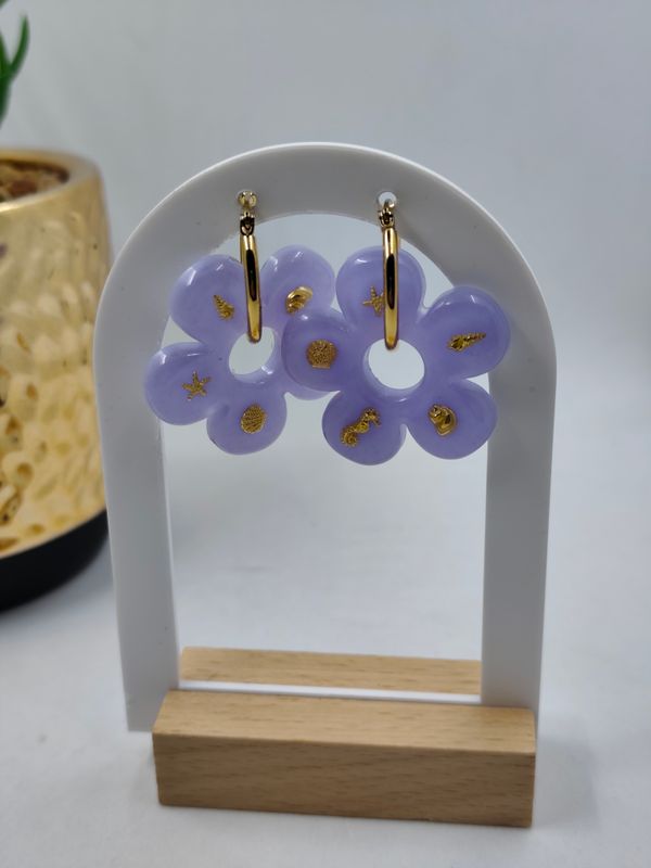 Pampilles - violet incrustation océan doré Pampilles - violet incrustation océan doré