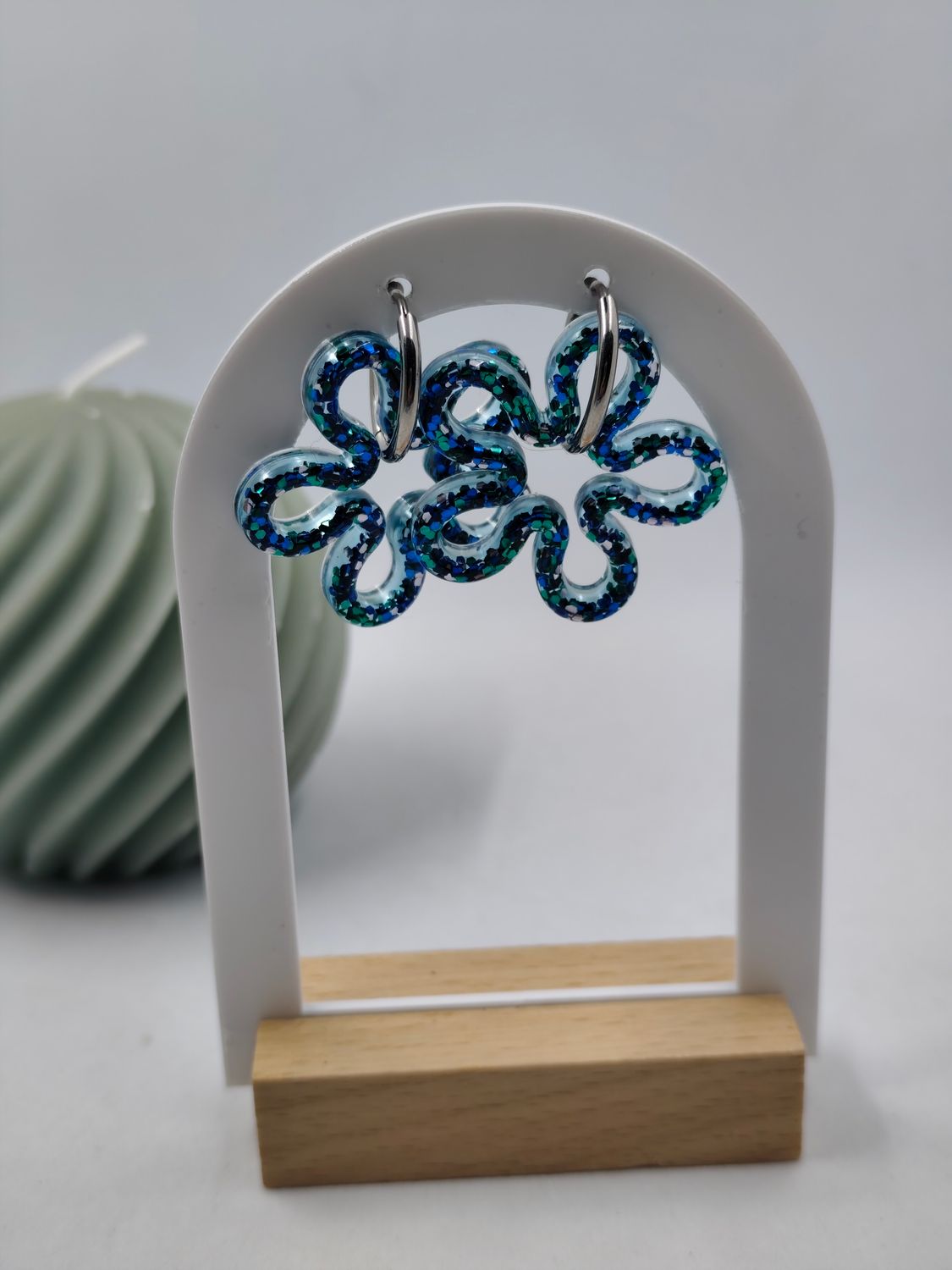 Pampilles turquoise bleu paillettes Pampilles turquoise bleu paillettes