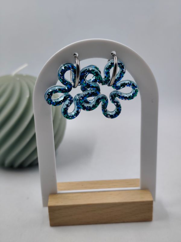 Pampilles turquoise bleu paillettes Pampilles turquoise bleu paillettes