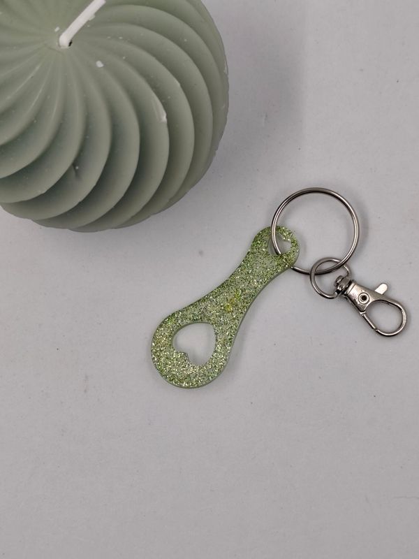 Jeton cœur - vert paillettes Jeton cœur - vert paillettes