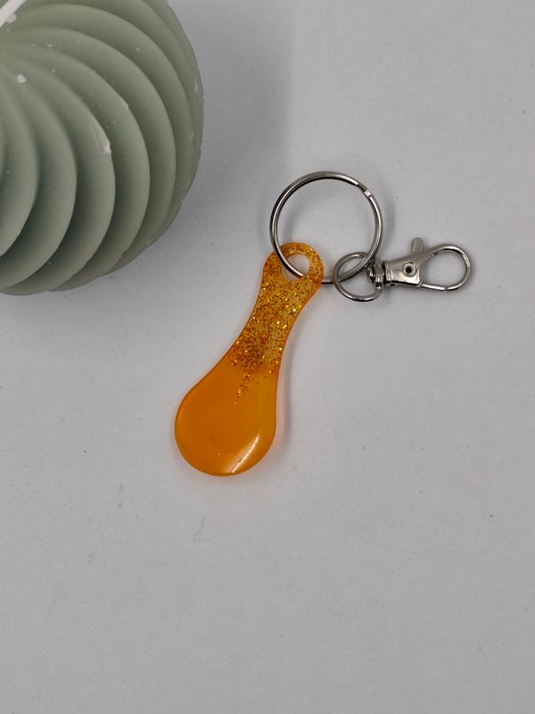 Jeton - orange / doré paillettes Jeton - orange / doré paillettes