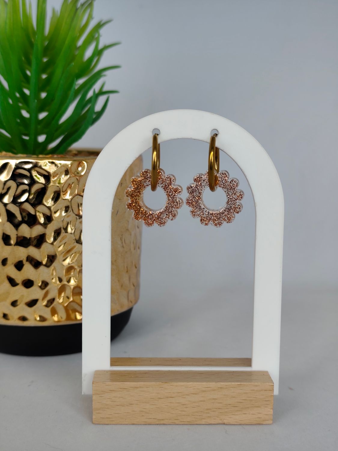 Couronnes - marron fines paillettes