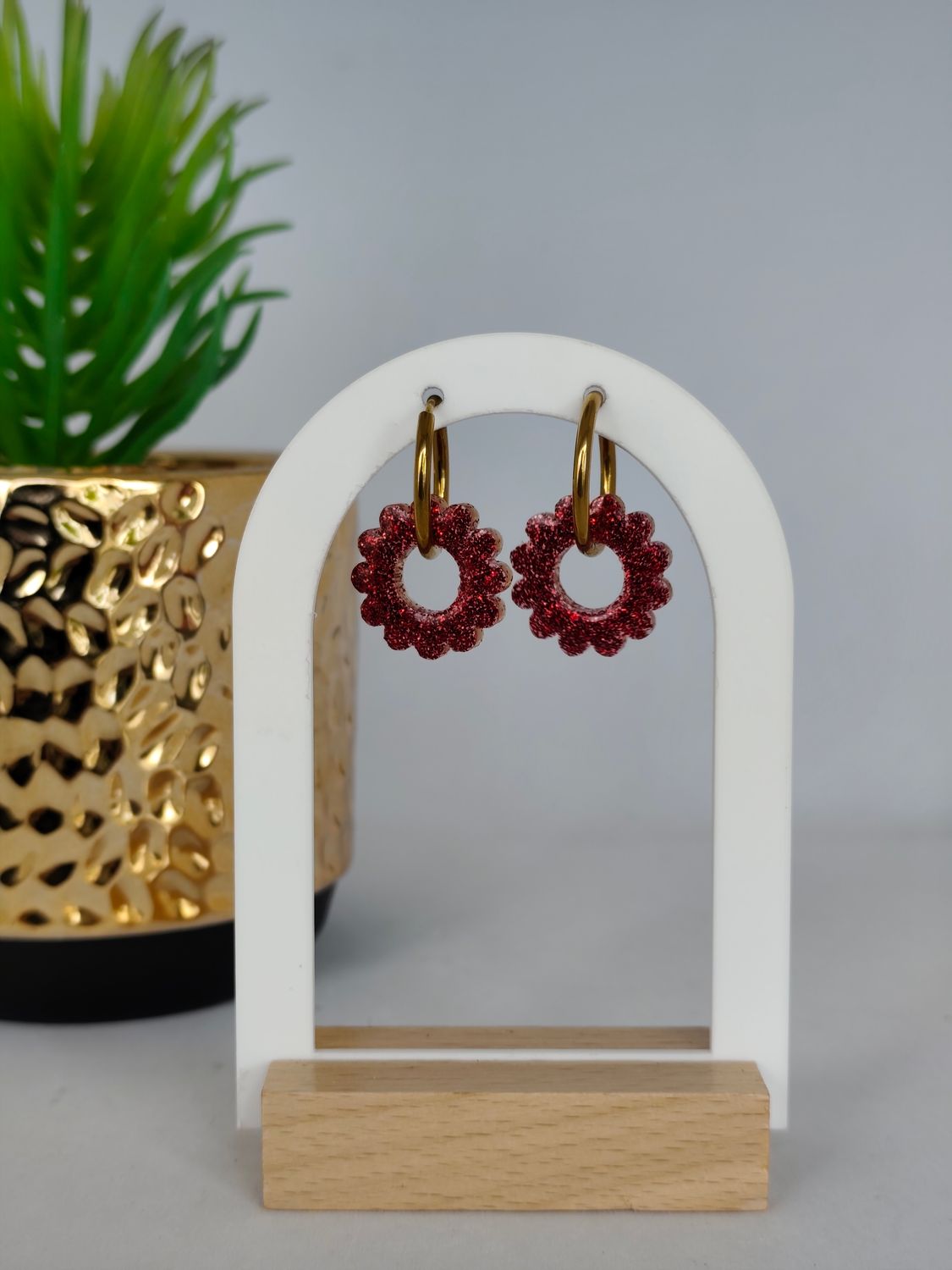 Couronnes - rouge paillettes