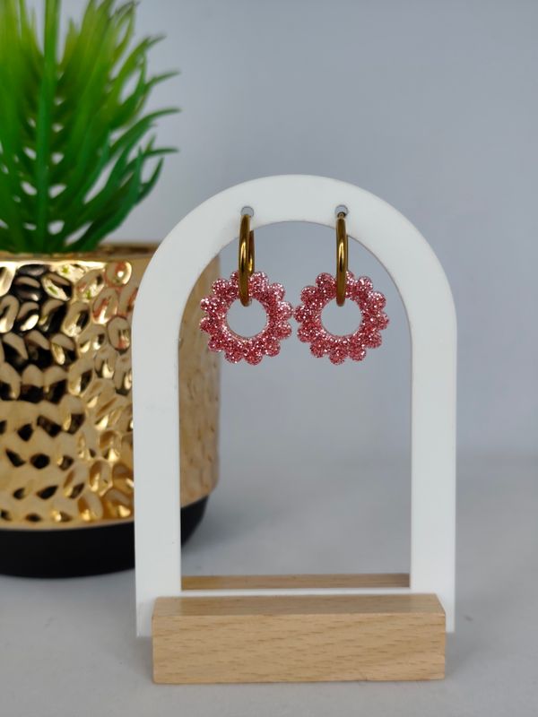 Couronnes - rose paillettes