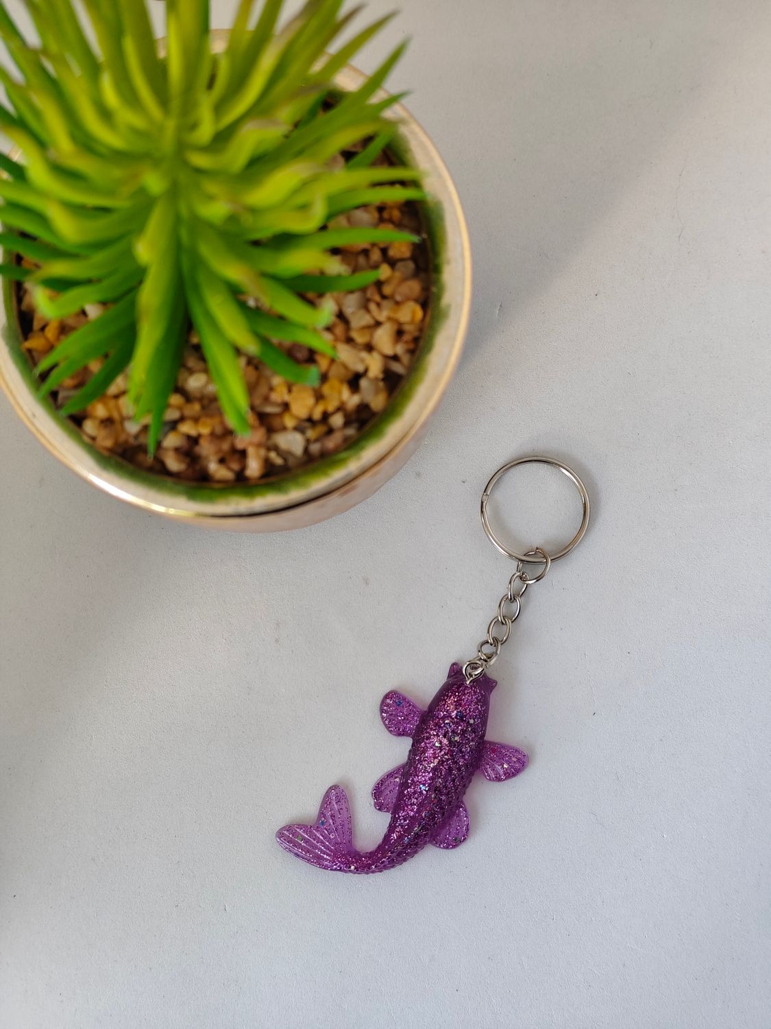 Carpe koi - violet paillettes