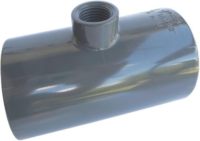 PVC - T-stuk - PN10 - 2x50mm + 1x1/2"