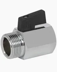 Mini kogelkraan 1/2" - chrome