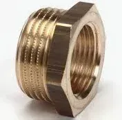 Reductie 1/2" Male - 1/4" Female - Messing
