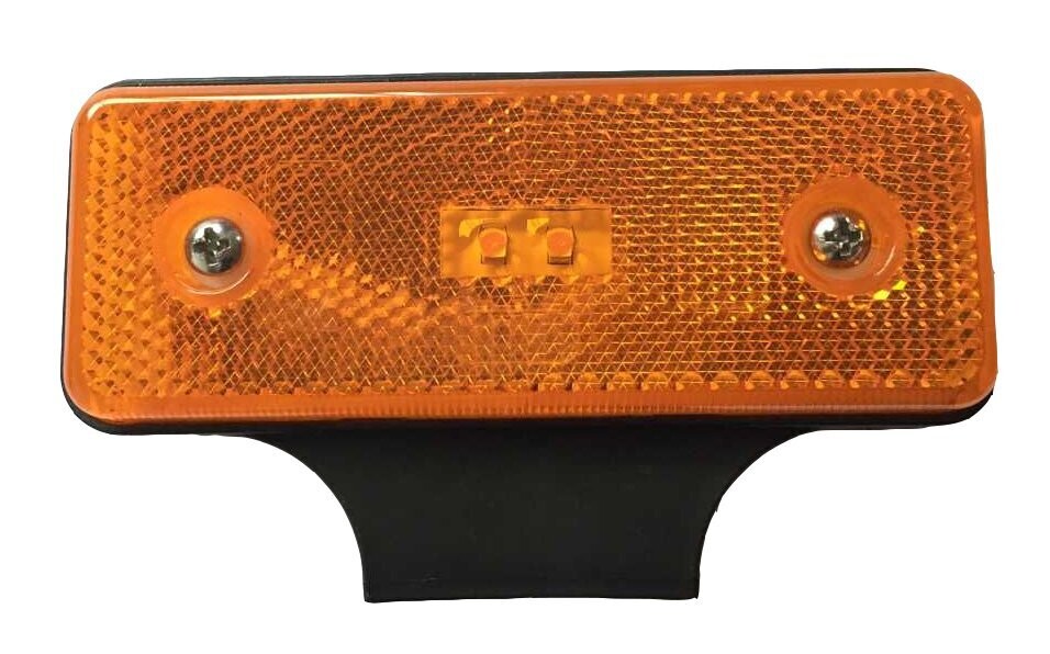 Lamp LED Side Marker Amber with bracket 12/24v