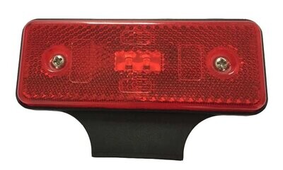 Lamp LED Side Marker Red with bracket 12/24v