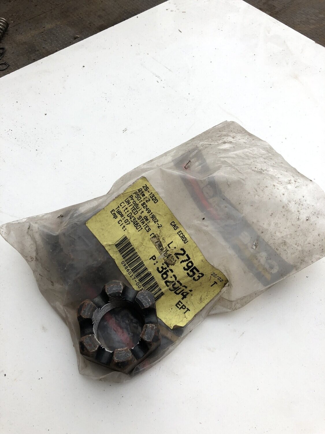 25-1320 Case IH castle nut