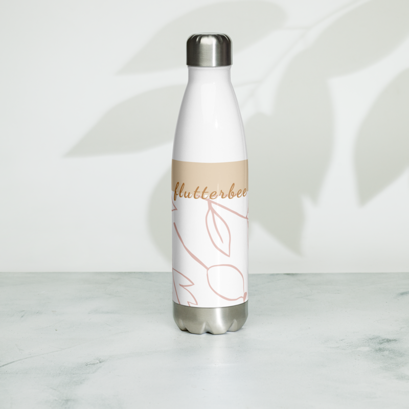 Stainless Steel Water Bottle ( flutterbee logo)
