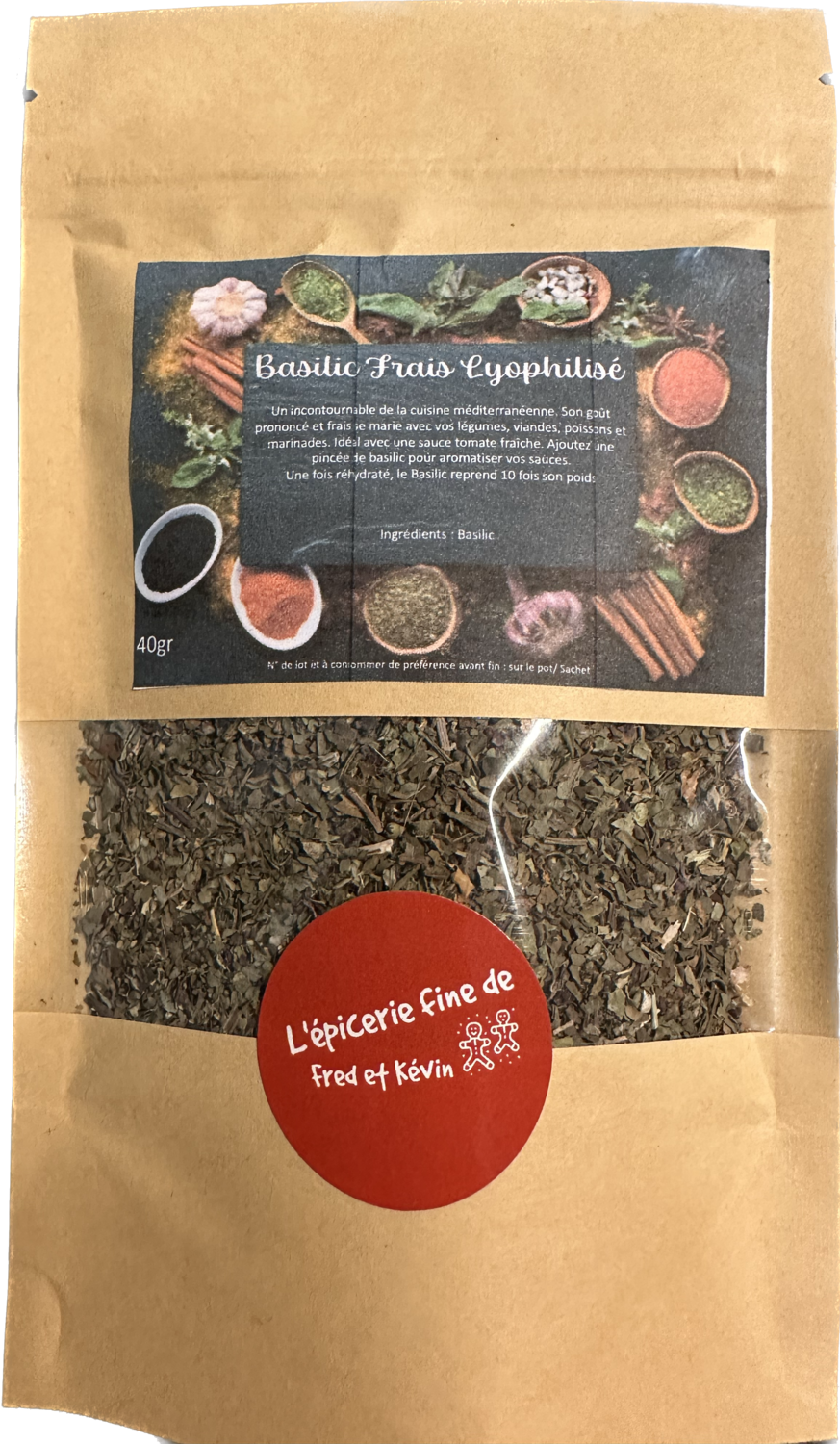 BASILIC FRAIS PREMIUM LYOPHILISE - 40gr