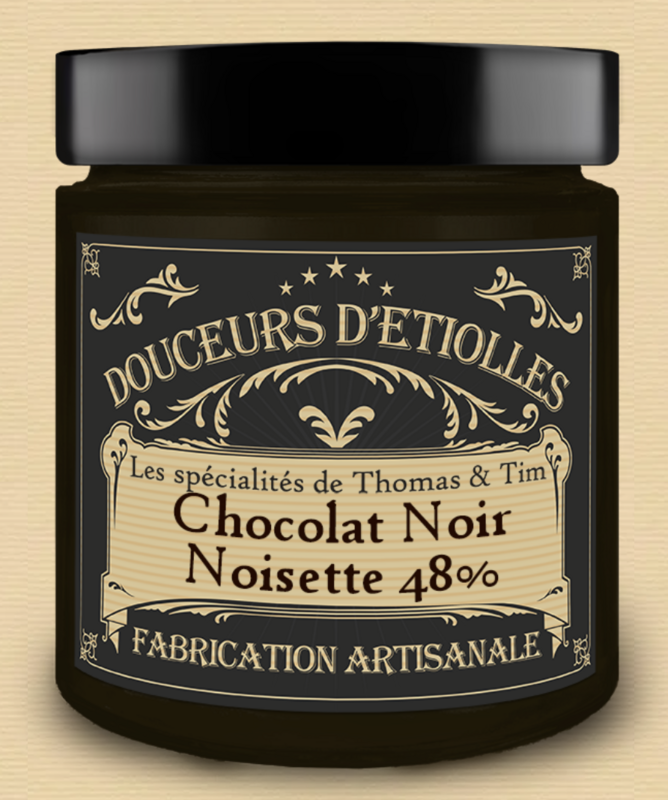 CHOCOLAT NOIR 48% de NOISETTE - 220gr