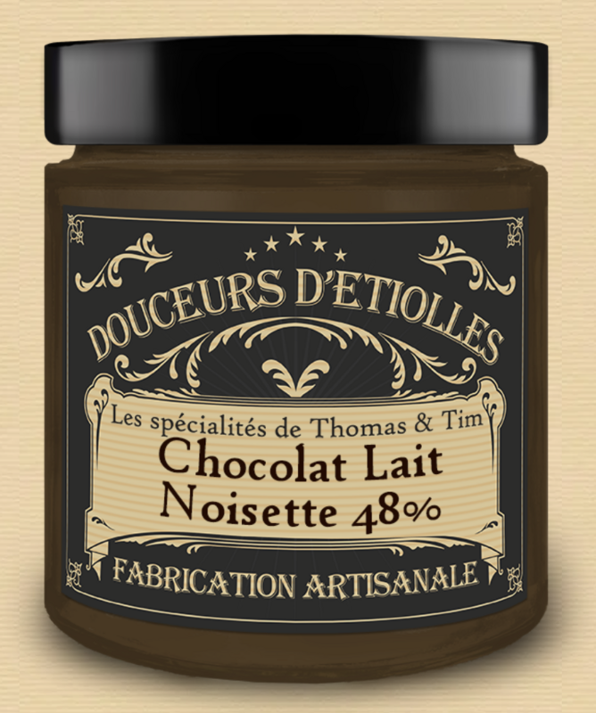 CHOCOLAT LAIT 48% de NOISETTE - 220gr