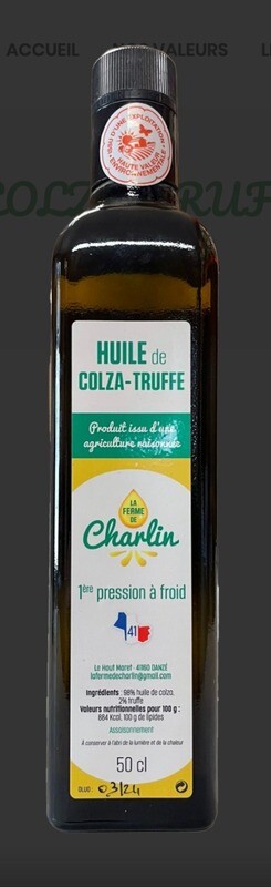 HUILE DE COLZA DE LA FERME AROMATISE - Bouteille 50cl