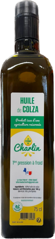 HUILE DE COLZA DE LA FERME - Bouteille 75cl