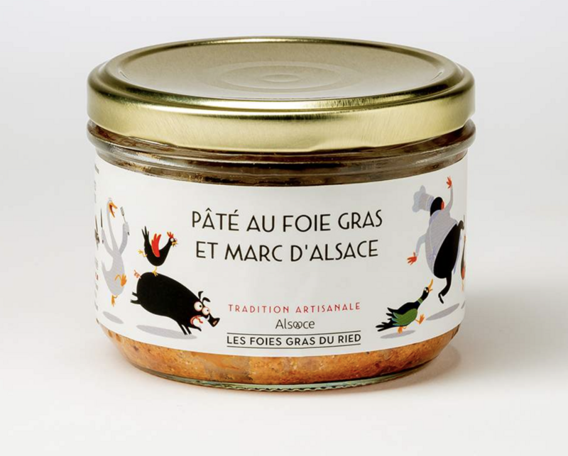 Paté au foie gras et au Marc d’Alsace- 180gr