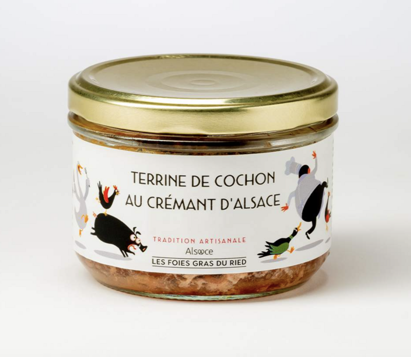 Terrine de porc fermier au Crémant d&#39;Alsace - 180gr