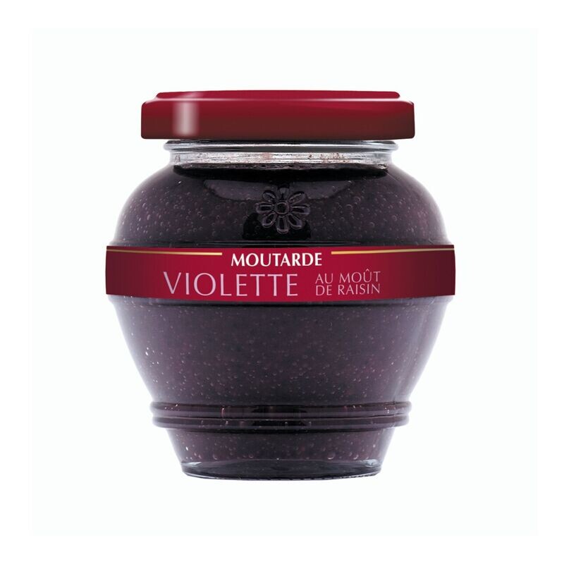 POT DECOUVERTE de 55gr - RECETTE AU MOUT DE RAISIN -  MOUTARDE VIOLETTE
