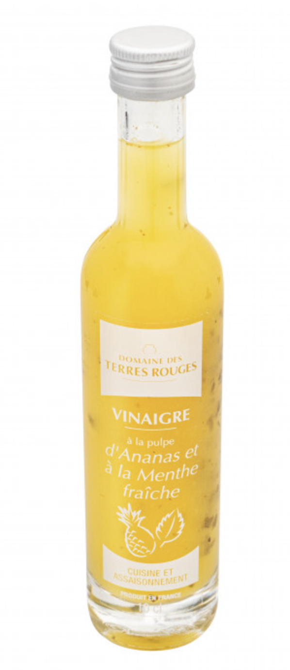 VINAIGRE PREMIUM À LA PULPE D&#39;ANANAS ET DE MENTHE FRAICHE - 10cl