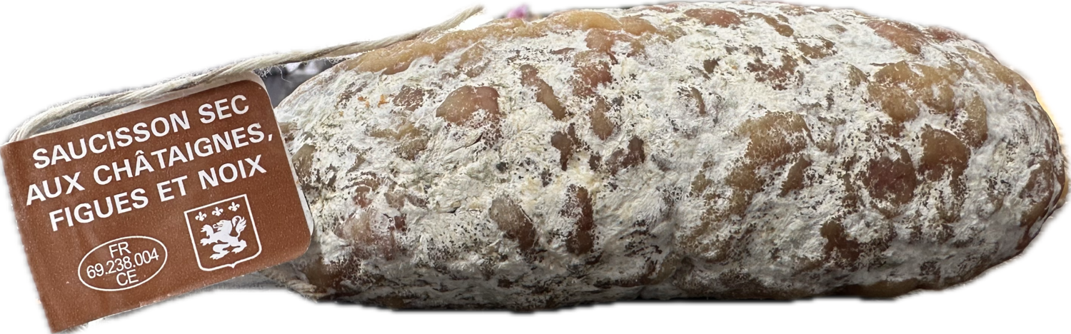 SAUCISSON - LA RECETTE DE L&#39;EPICERIE - 200gr - Châtaigne - Figues et Noix