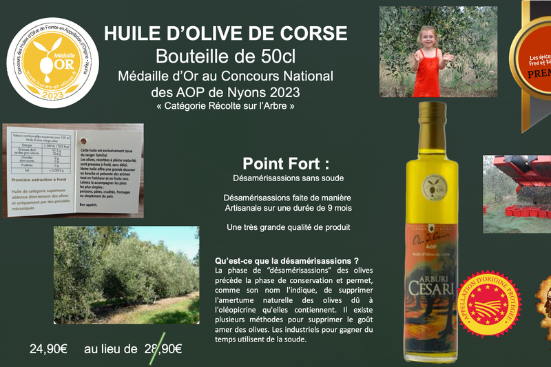 DELICES DE CORSE - HUILE D&#39;OLIVES DE LOUIS CESARI