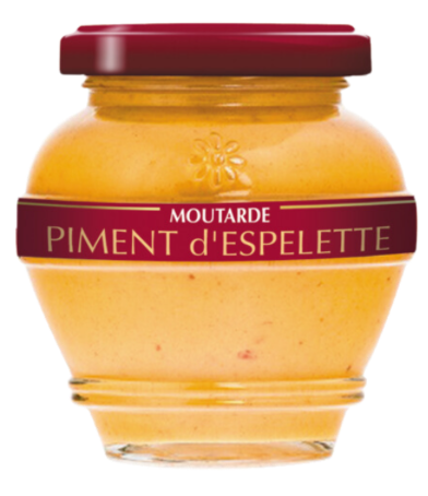 MOUTARDE FRANCAISE - AU PIMENT D&#39;ESPELETTE AOP - 55gr
