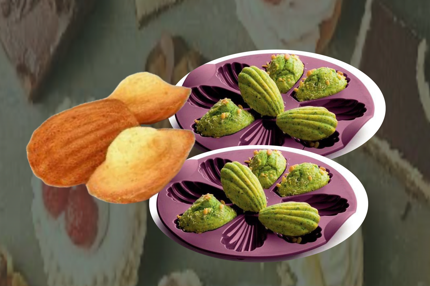 PACK DELICIEUSE PREPARATION A MADELEINES - 500gr + 2 MOULES SILICONE