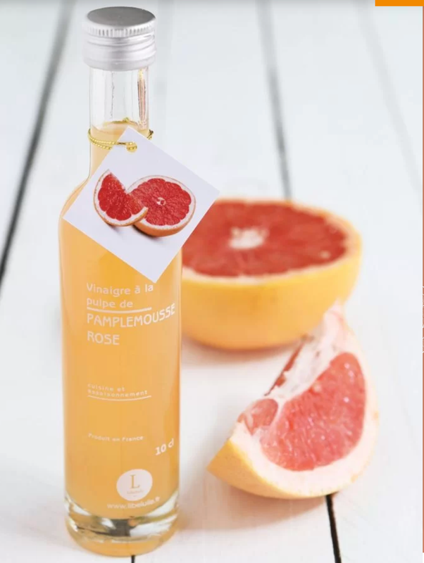 VINAIGRE PREMIUM À LA PULPE DE PAMPLEMOUSSE ROSE - 10CL