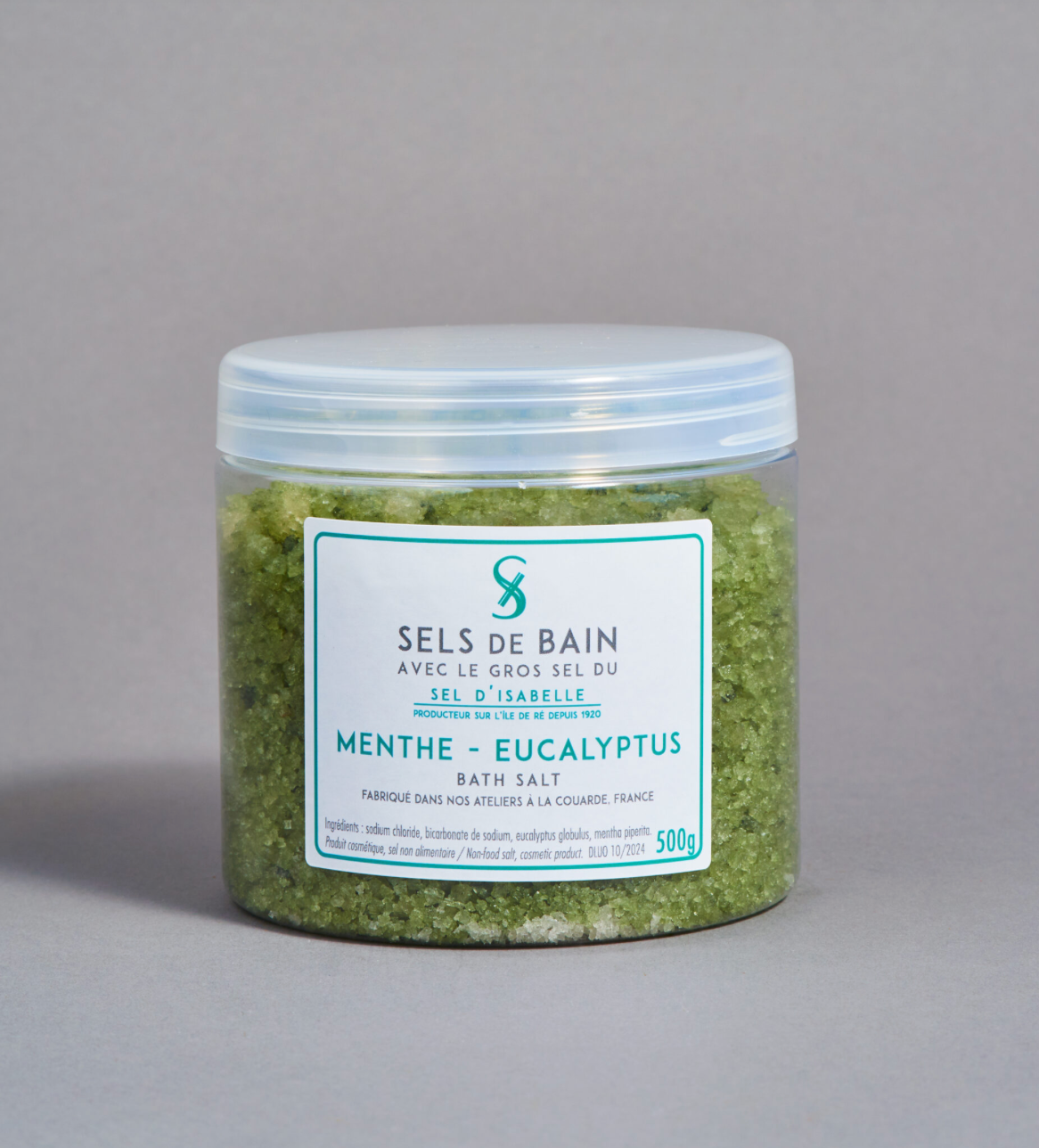 LE SEL DE BAIN D&#39;ISABELLE AU MENTHE EUCALYTPUS - 500GR