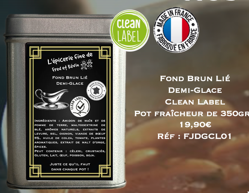 FOND BRUN LIE DEMI GLACE CLEAN LABEL - 350GR