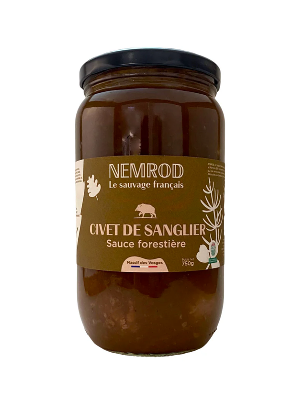 CIVET DE SANGLIER SAUCE FORESTIERE - 750gr