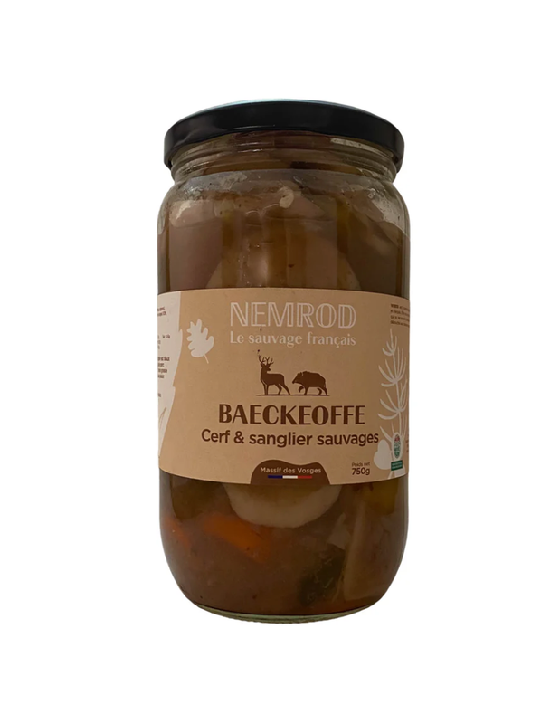 BAECKEOFFE DE CERF ET SANGLIER SAUVAGE  - 750gr