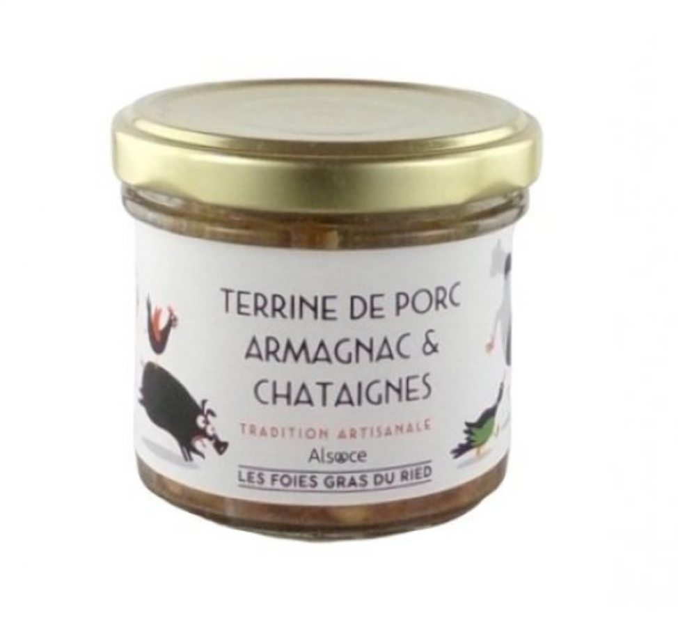 TERRINE DE PORC ARMAGNAC ET CHATAIGNES - 90gr