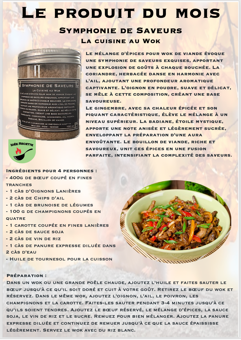 LA SYMPHONIE DES SAVEURS