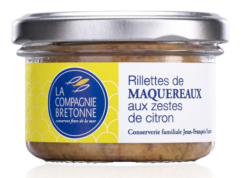 RILLETTES DE MAQUEREAUX AUX ZESTES DE CITRON - 90gr
