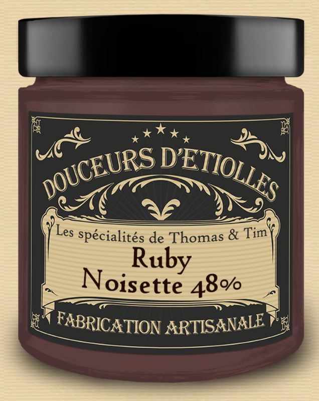 CHOCOLAT RUBY 48% de NOISETTE - 220gr