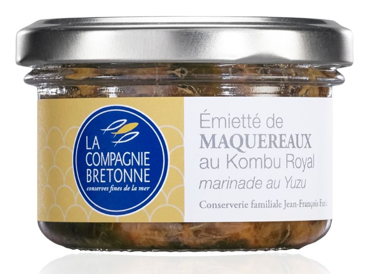 EMIETTE DE MAQUEREAUX AU KOMBU ROYAL - MARINADE AU YUZU - 90gr