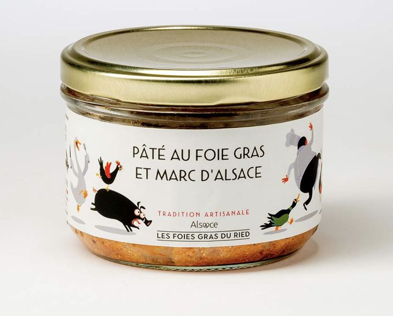 Paté au foie gras et au Marc d’Alsace- 180gr