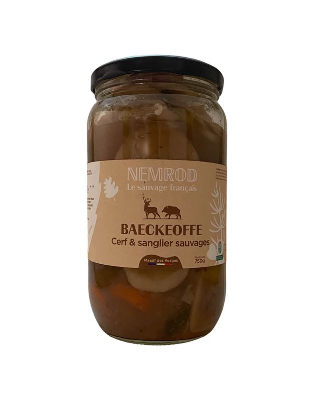 BAECKEOFFE DE CERF ET SANGLIER SAUVAGE  - 750gr